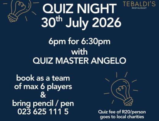 Quiz Night @ Tebaldi’s 30 July 2026